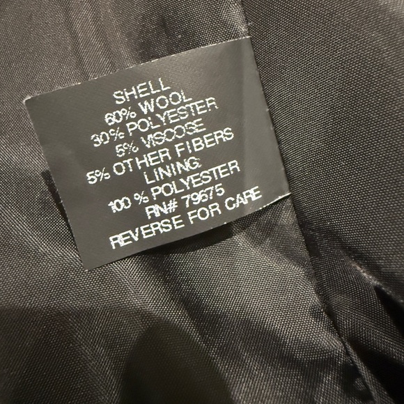 Michael Kors Wool Blend Black Trench Coat - Picture 13 of 13